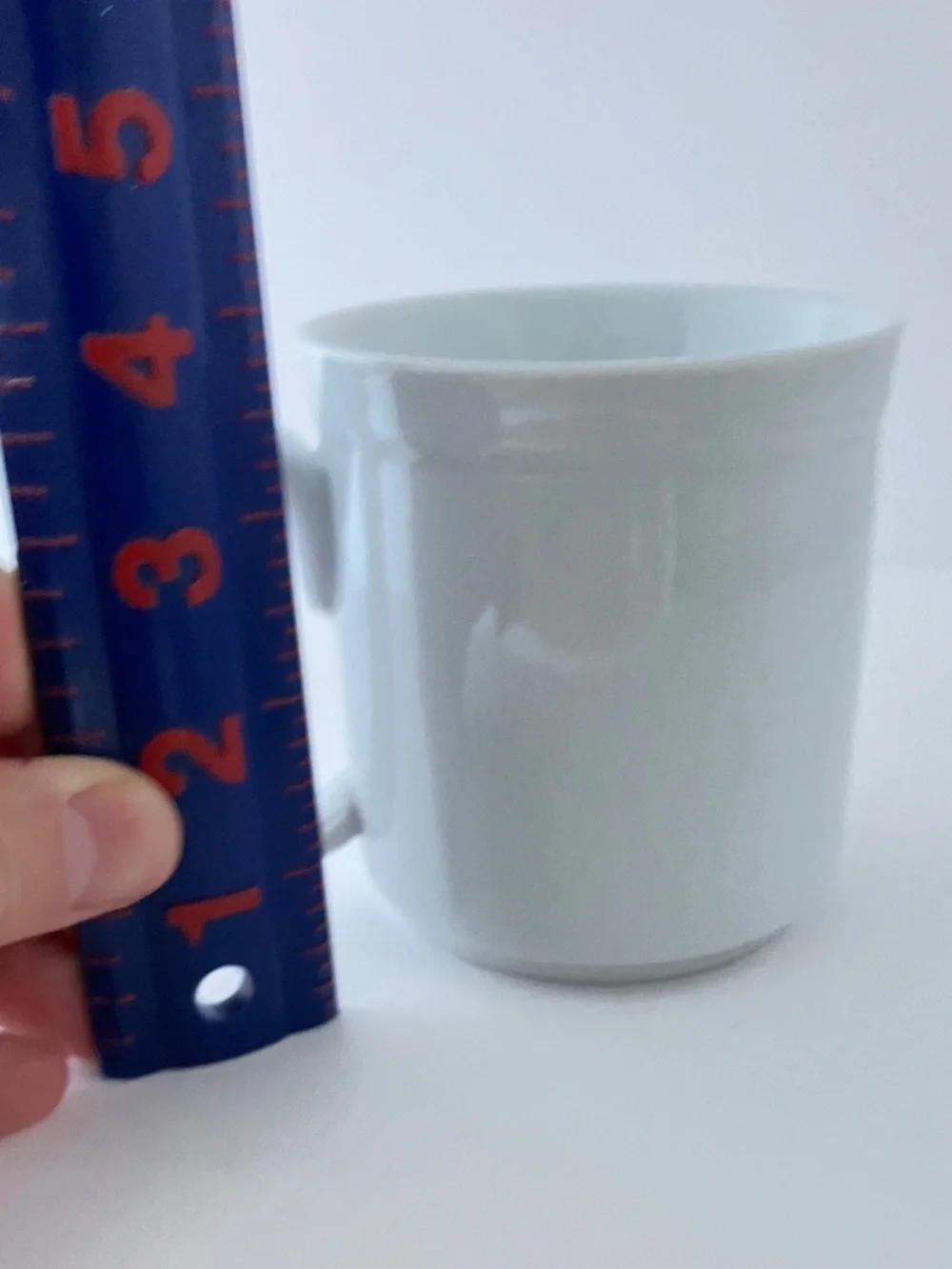 William Sonoma Pantry Essentials White Coffee, Tea Mugs Cups 3.75” H